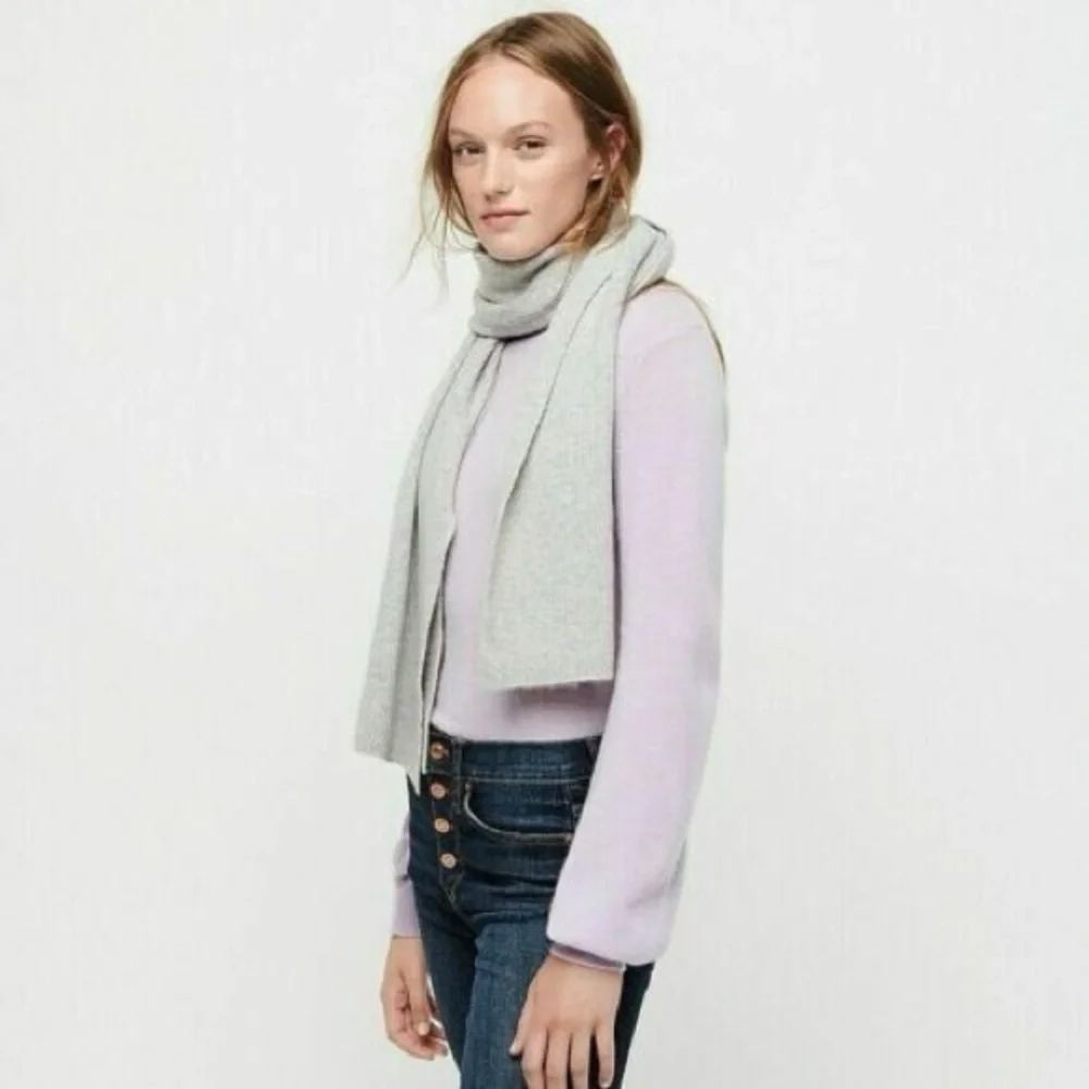 J. Crew Beige Wool Blend Scarf, One Size